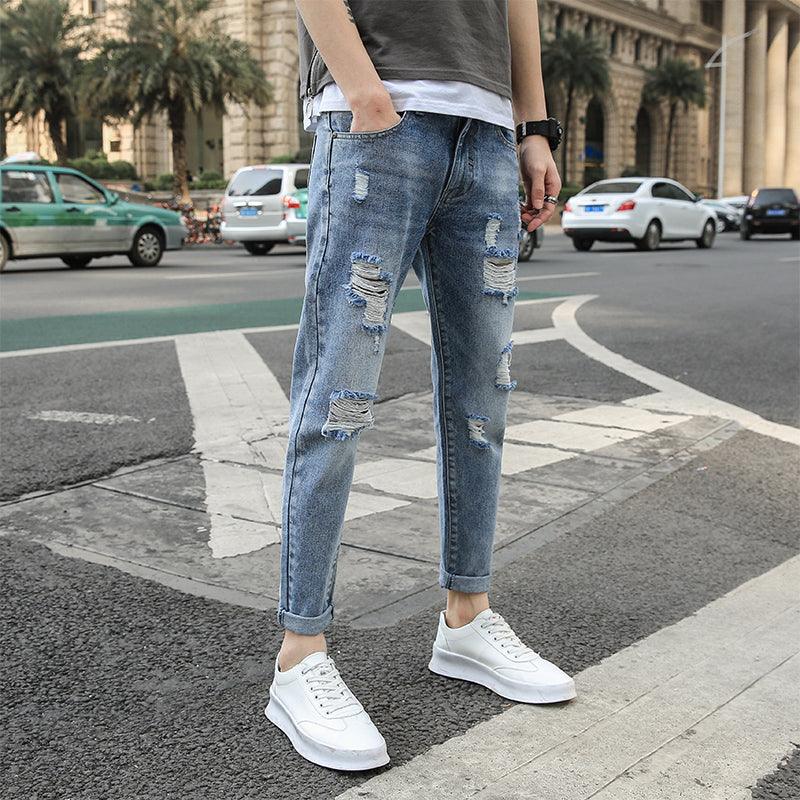Men's ripped jeans - WOMONA.COM