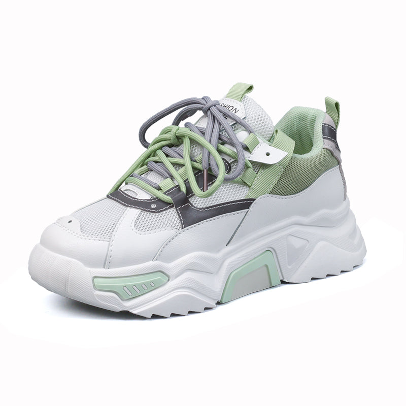 Colorblock platform sneakers - WOMONA.COM