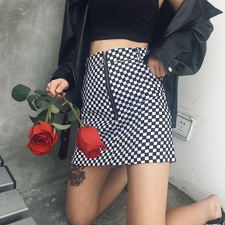 JUPE DAMIER - WOMONA.COM