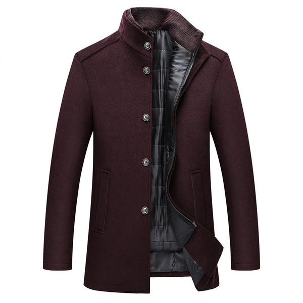 Business Gentleman Men's Coats Long - WOMONA.COM