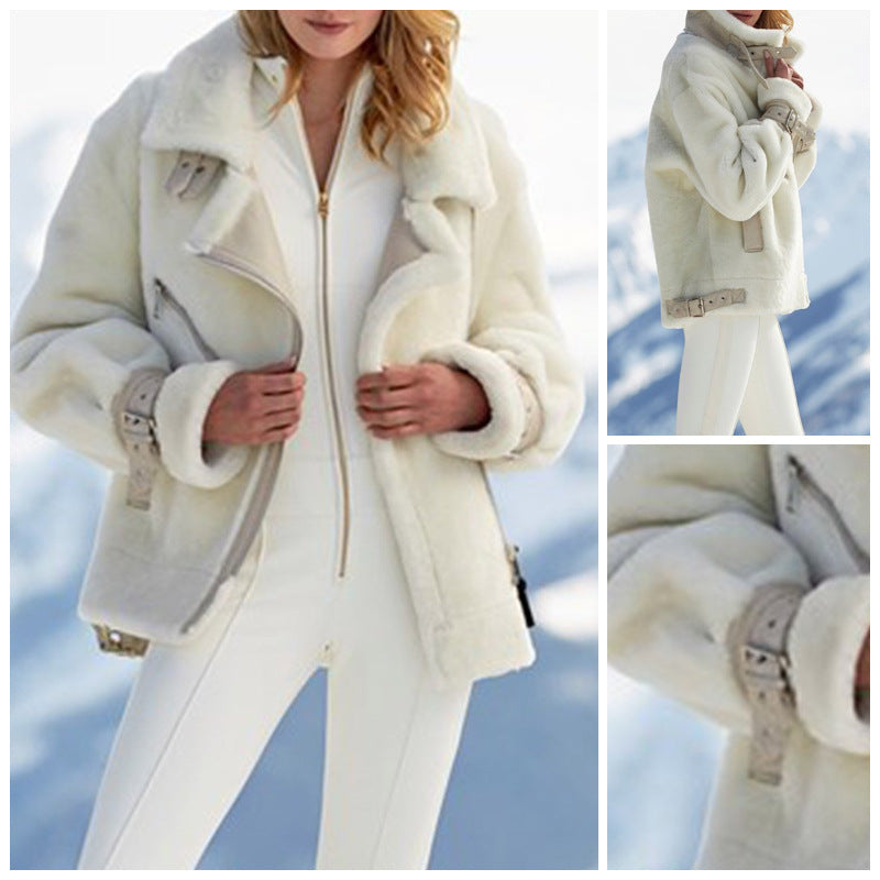 Plush Warm Jacket Women - WOMONA.COM