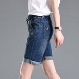 hole casual shorts - WOMONA.COM