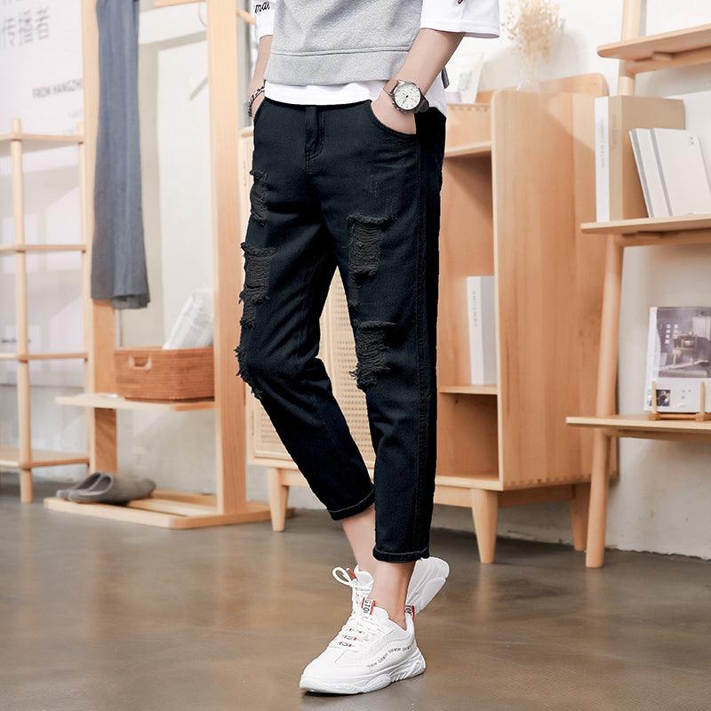 Men's ripped jeans - WOMONA.COM