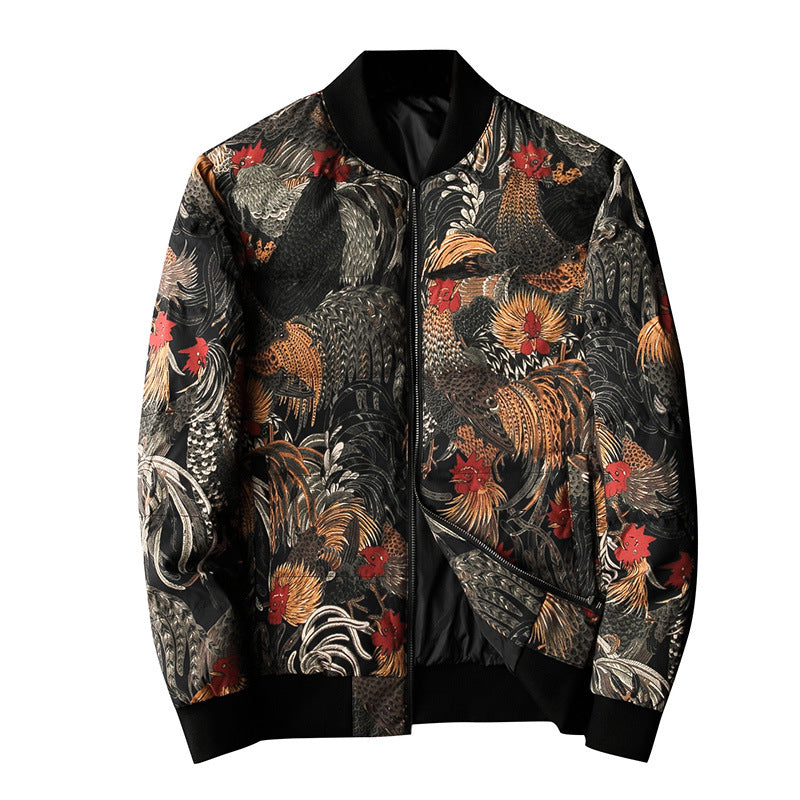 Rooster doodle down jacket For Men - WOMONA.COM