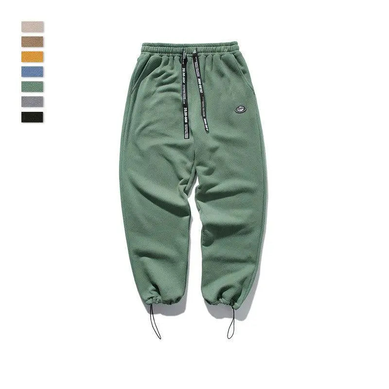 Men's drawstring knit stretch sweatpants - WOMONA.COM
