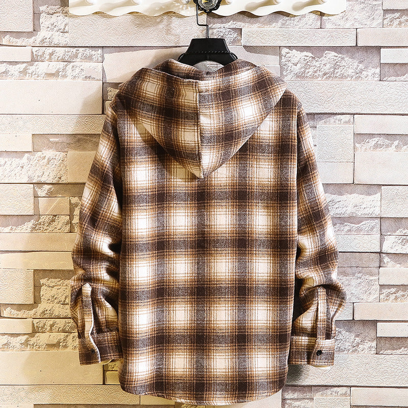 New Arrived Plaid Hoodie Sweatshirt Men - WOMONA.COM