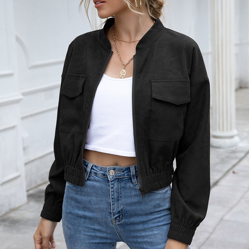 Casual leather jacket - WOMONA.COM