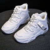 High-top sneakers, white shoes, women - WOMONA.COM