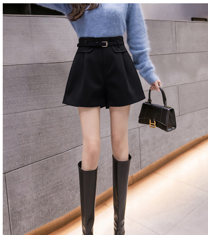 Thin woolen shorts - WOMONA.COM