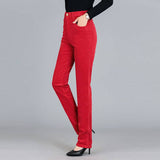 Leg Pants Corduroy Trousers - WOMONA.COM