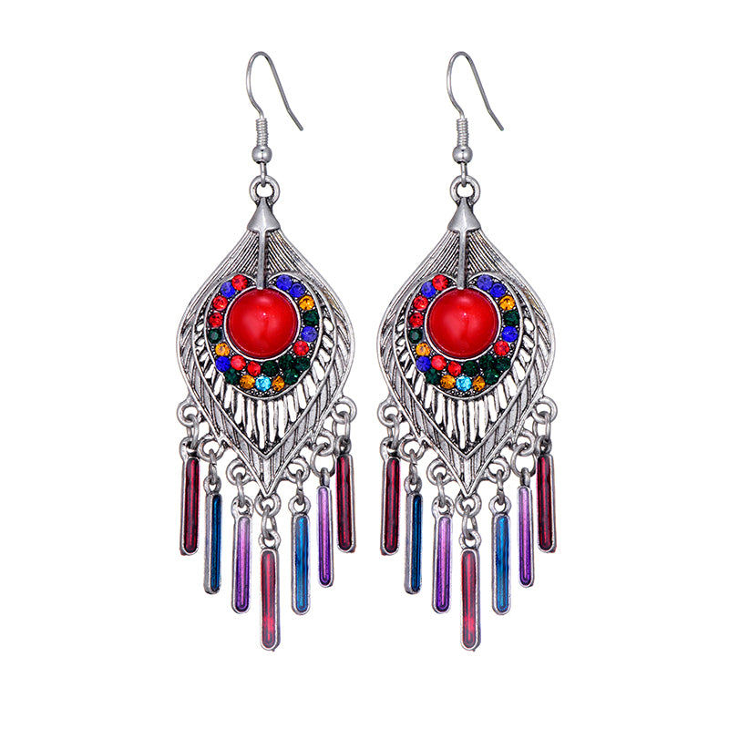 alloy crystal earrings women - WOMONA.COM