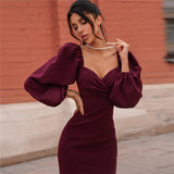 Sexy Long Sleeve Dress - WOMONA.COM