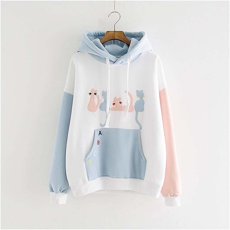 hooded pullover sweater - WOMONA.COM