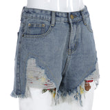 Ripped wide leg shorts - WOMONA.COM