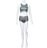 Queen Festival holographic crop top women - WOMONA.COM