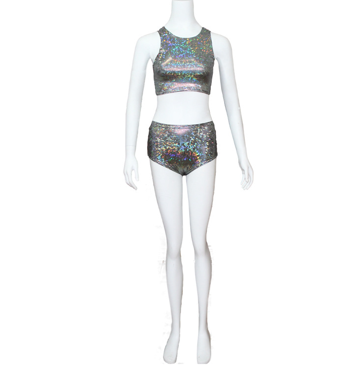 Queen Festival holographic crop top women - WOMONA.COM