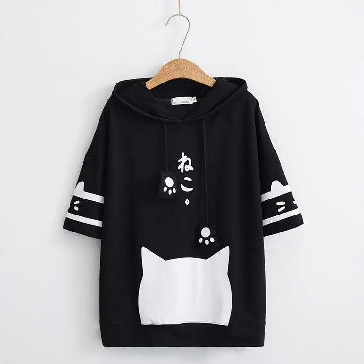 Draw line hoodie - WOMONA.COM