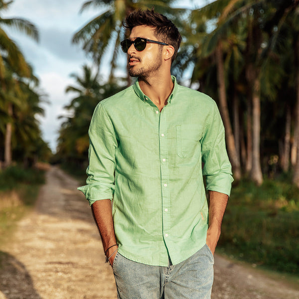 cotton and linen shirts for men - WOMONA.COM