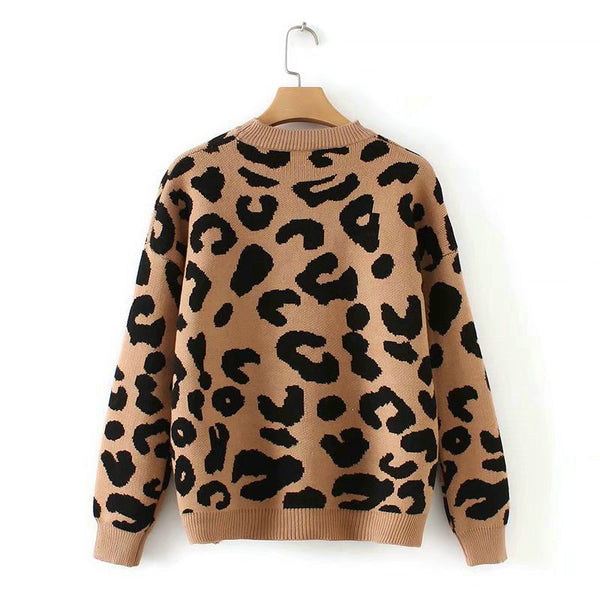 Leopard print pullover women - WOMONA.COM