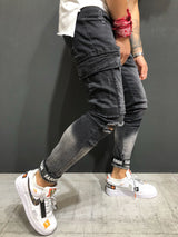 Shredded stretch jeans - WOMONA.COM