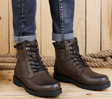 Men Top Quality Natural Leather Boots - WOMONA.COM