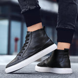 Casual Leather Handmade Shoes Sneakers - WOMONA.COM