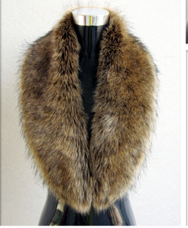 Ladies Shawl Warmth Thickened Faux Fur Scarf - WOMONA.COM