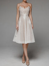 Sling Embroidered Sleeveless Dress - WOMONA.COM