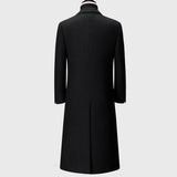 Men's woolen cloth trench coat - WOMONA.COM