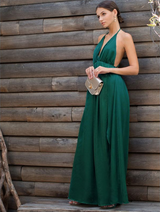 Green Sleeveless Wrap Cami Dress - WOMONA.COM