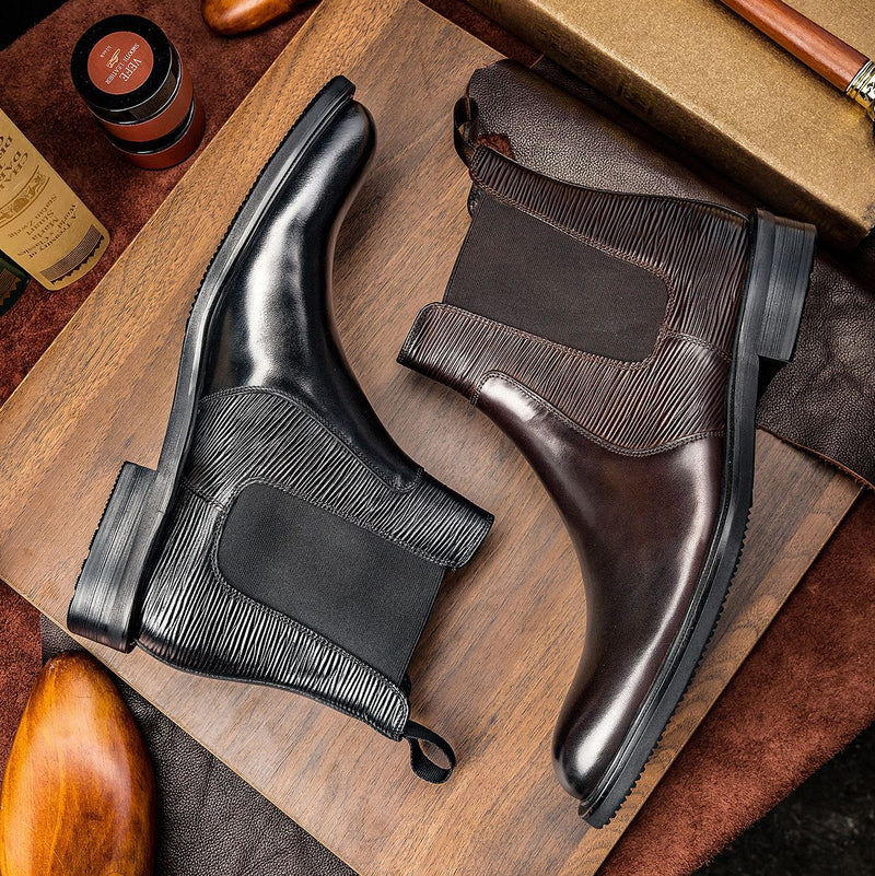 Atmosphere And Delicate Leather Boots Men - WOMONA.COM