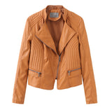 Slim lady's leather jacket - WOMONA.COM
