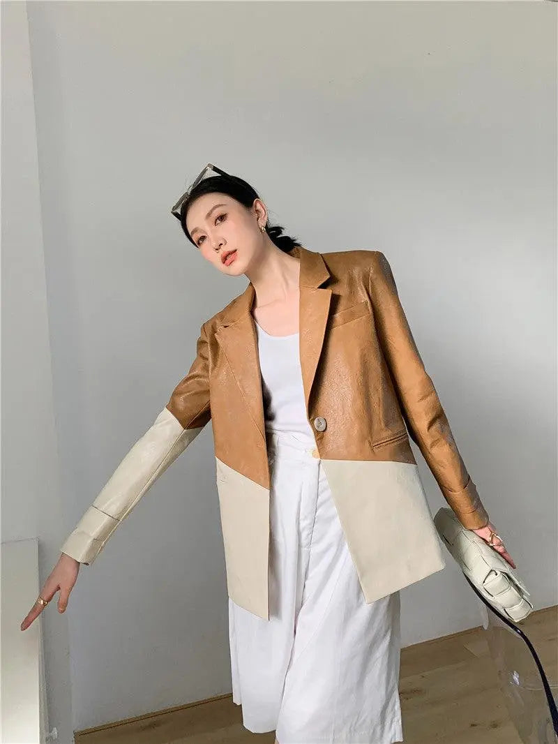 leather salt coat - WOMONA.COM