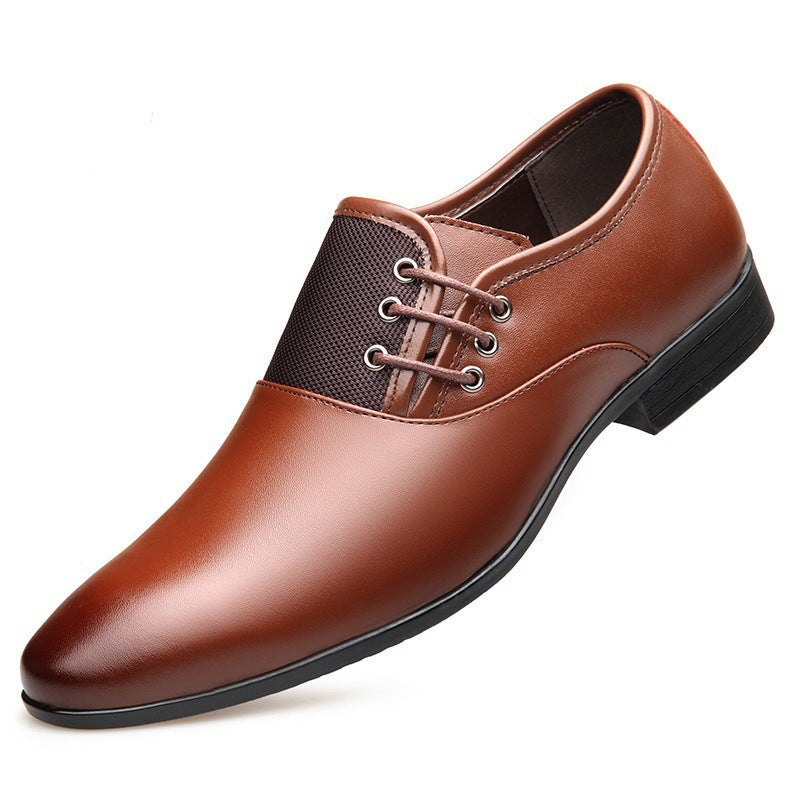 leather business formal pointed shoes - WOMONA.COM