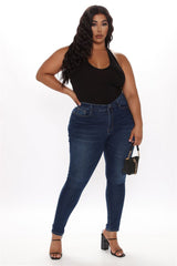 Plus Size Pencil Slim Jeans Stretch Women's - WOMONA.COM