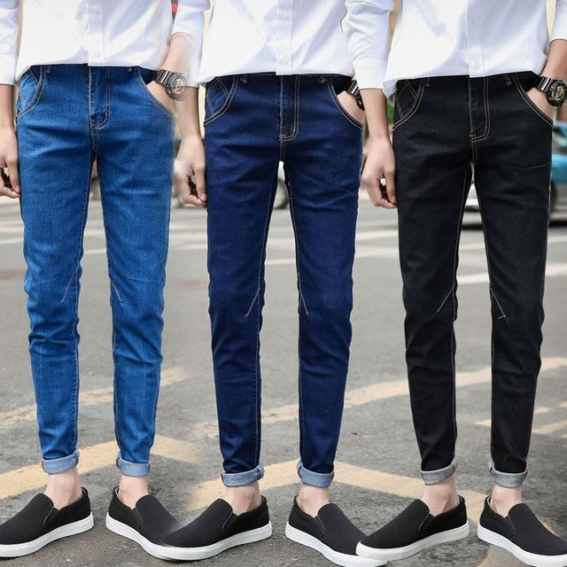 Men's cropped jeans - WOMONA.COM