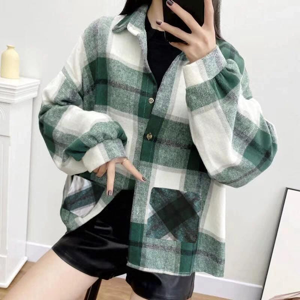 Loose Casual Shirt Jacket - WOMONA.COM