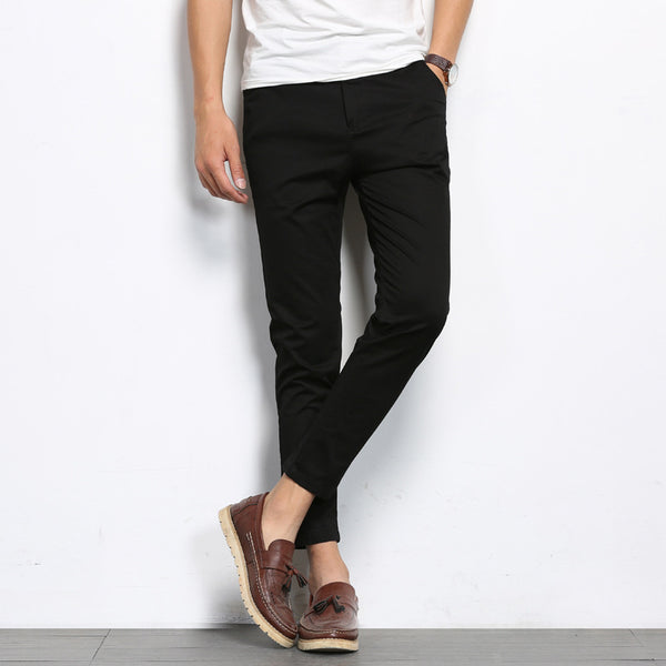 Plain casual pants - WOMONA.COM