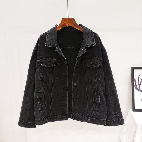 Women's embroidered denim jacket - WOMONA.COM