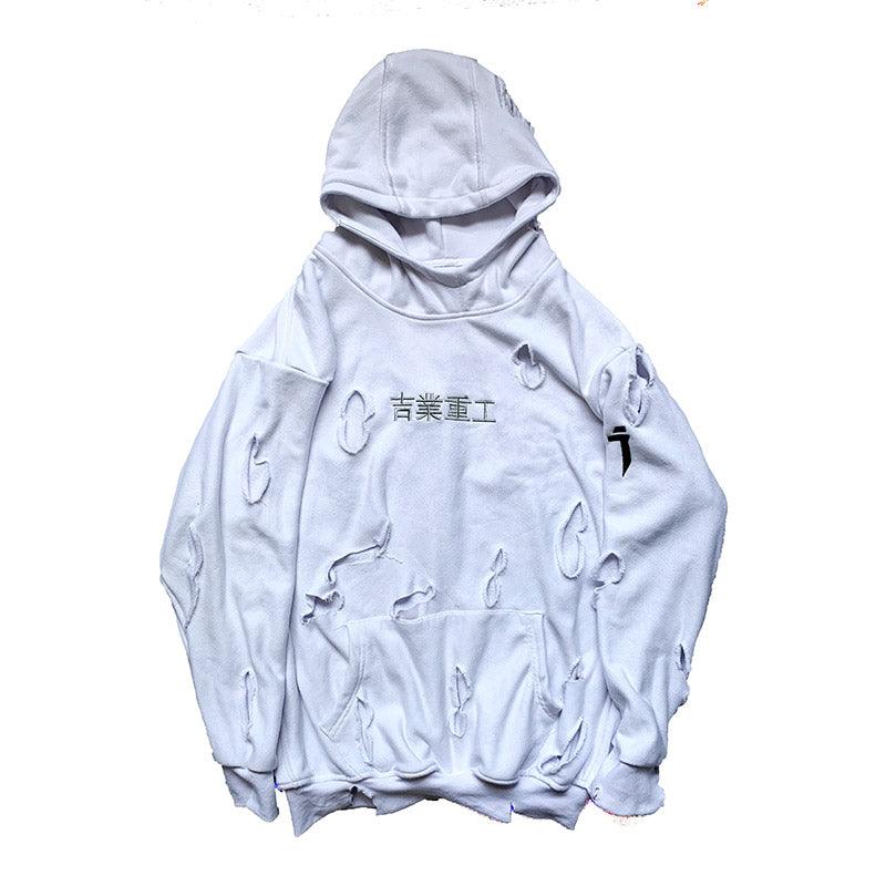 Ripped Hoodie Men Fall Popular Hip-hop - WOMONA.COM