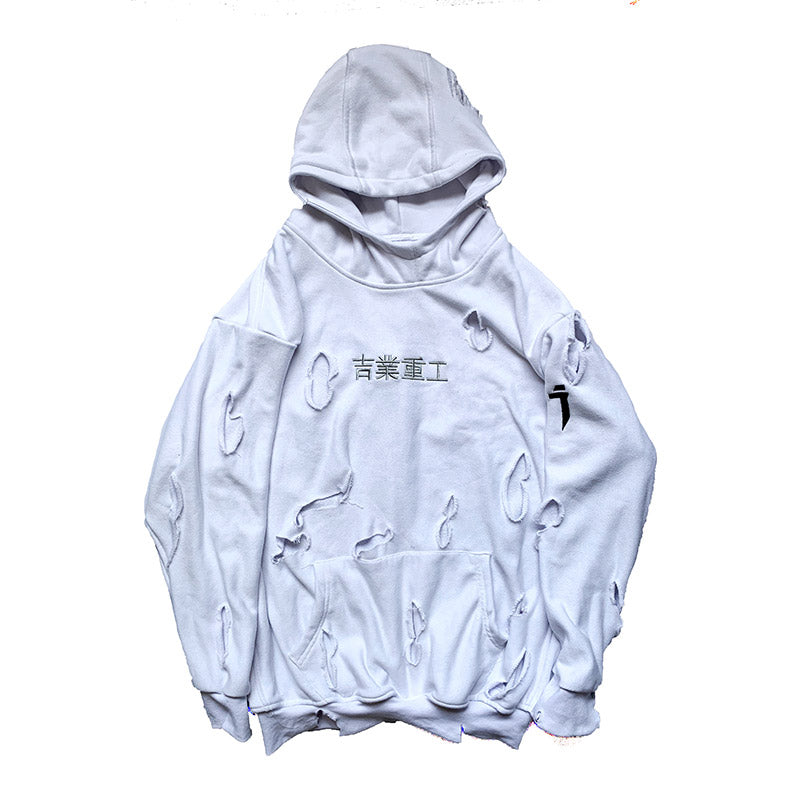 Ripped Hoodie Men Fall Popular Hip-hop - WOMONA.COM