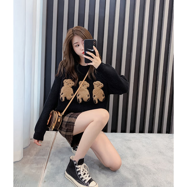 Outer wear lazy knit sweater - WOMONA.COM