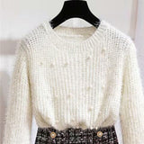 Two-piece Beaded Sweater - WOMONA.COM