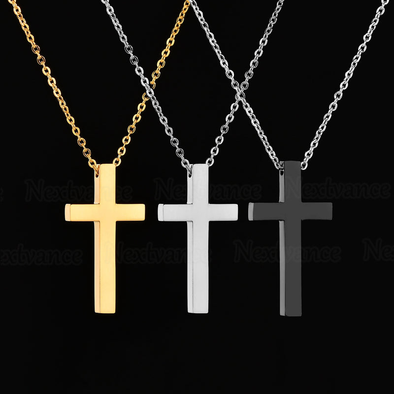 Stainless steel cross necklace - WOMONA.COM