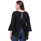 Plus size women's long-sleeved chiffon T-shirt top - WOMONA.COM