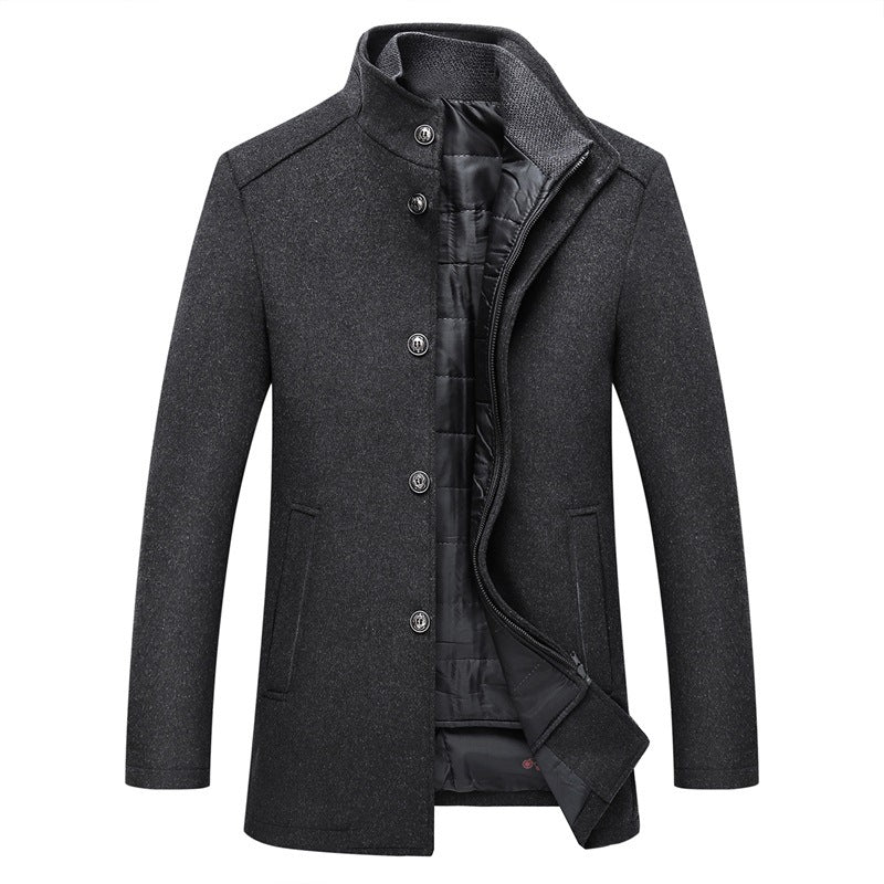 Business Gentleman Men's Coats Long - WOMONA.COM