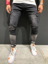 Shredded stretch jeans - WOMONA.COM