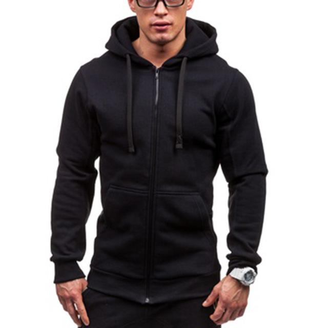 Men Black Hip Hop Mantle Hoodies - WOMONA.COM