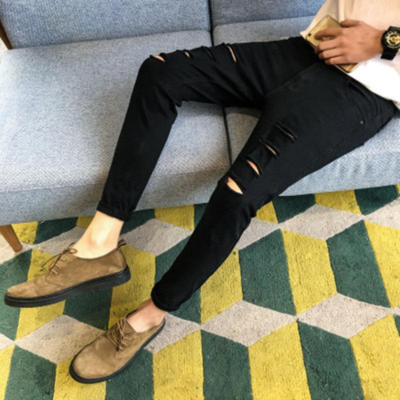 Men's ripped jeans - WOMONA.COM