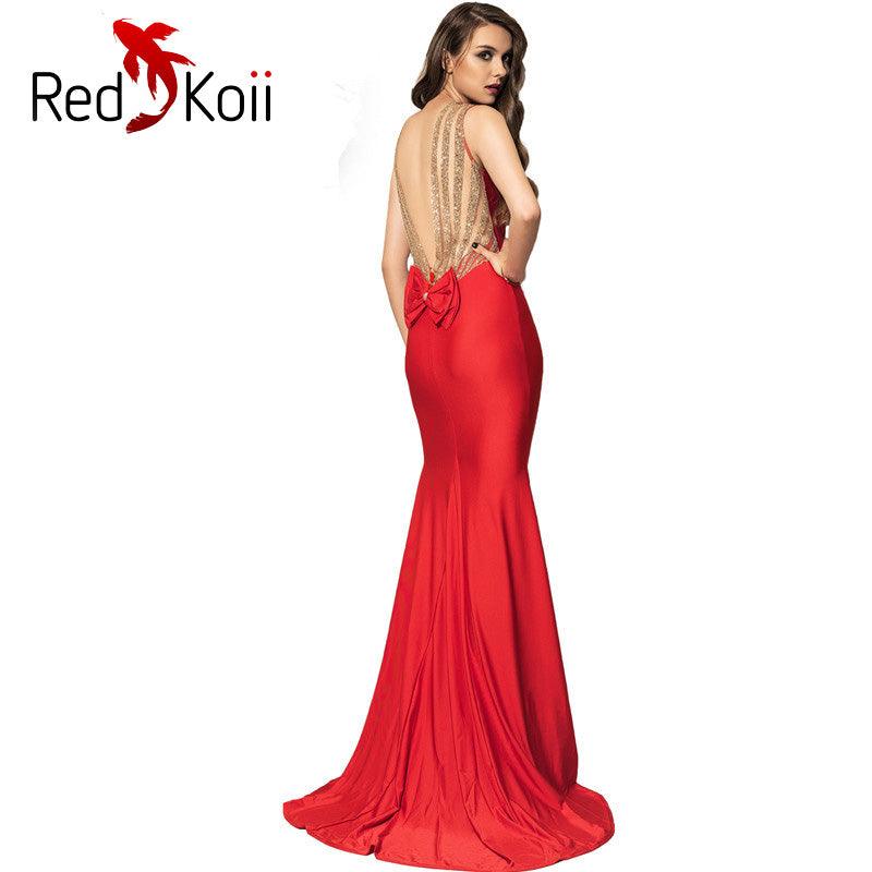 Backless Evening Dress - WOMONA.COM